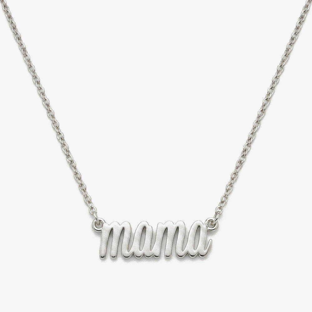 Colar Manuscrito Mama prateado