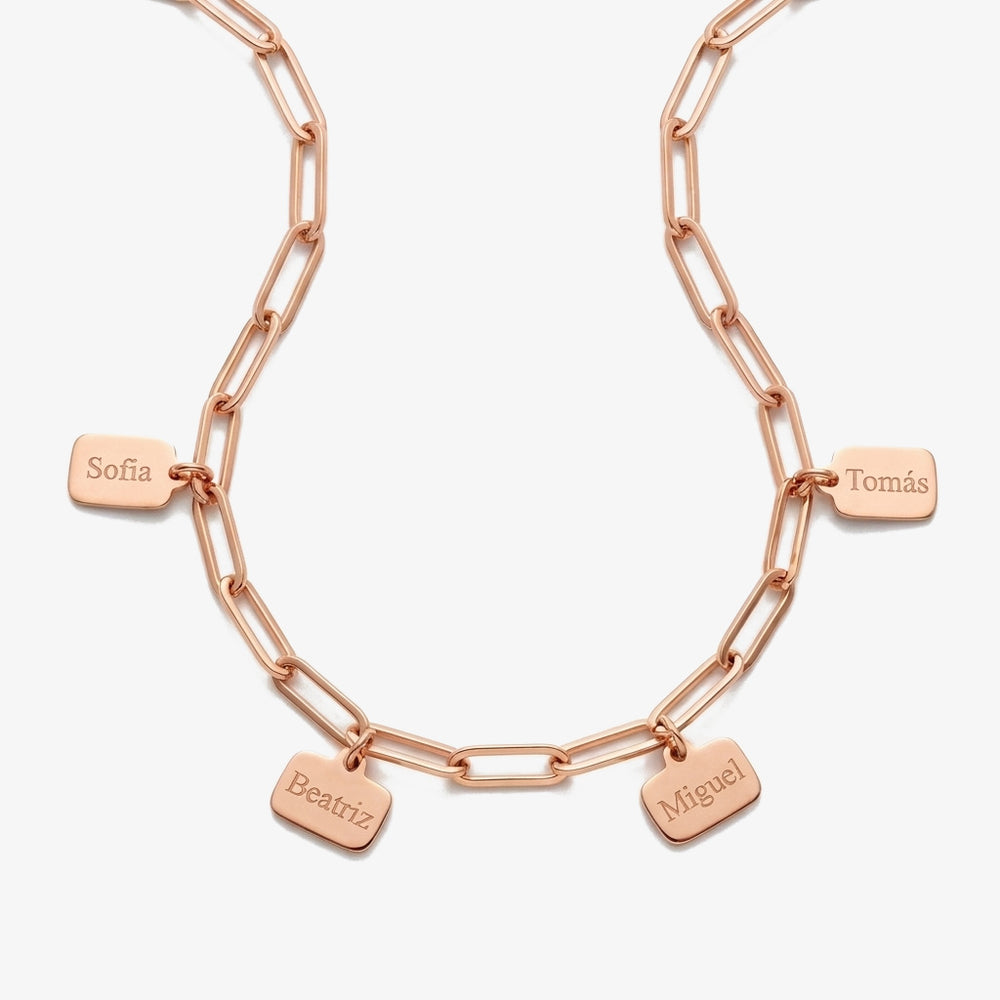 Pulseira Elos com Nomes rosé