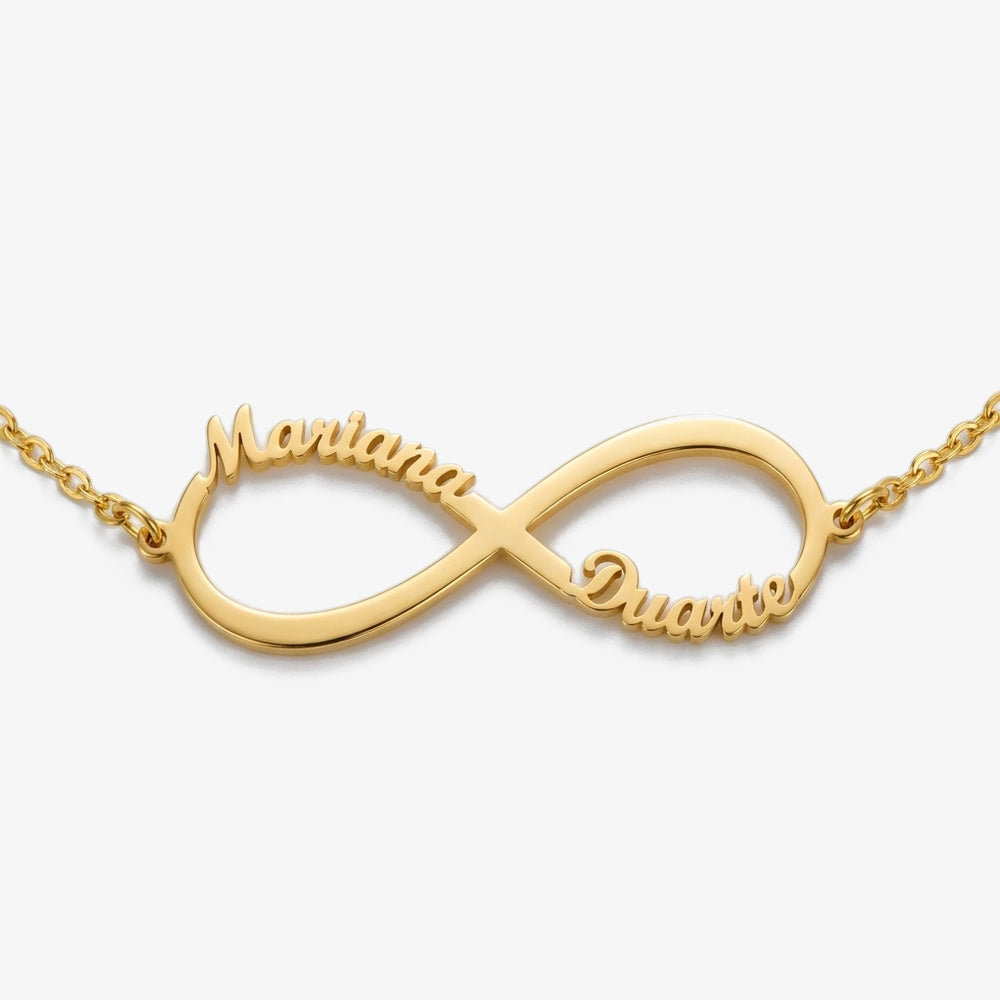 Pulseira Infinito com Nomes dourado