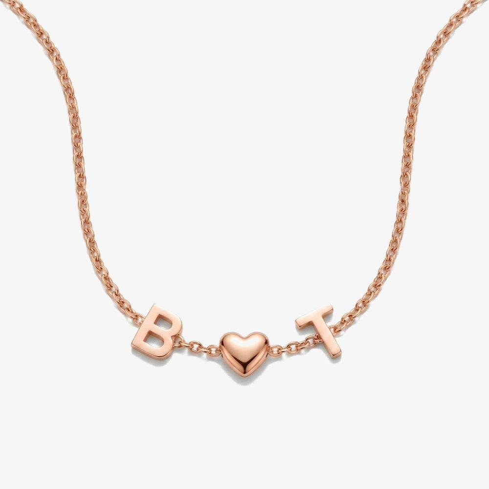 Pulseira Personalizada com Iniciais Laterais rosé