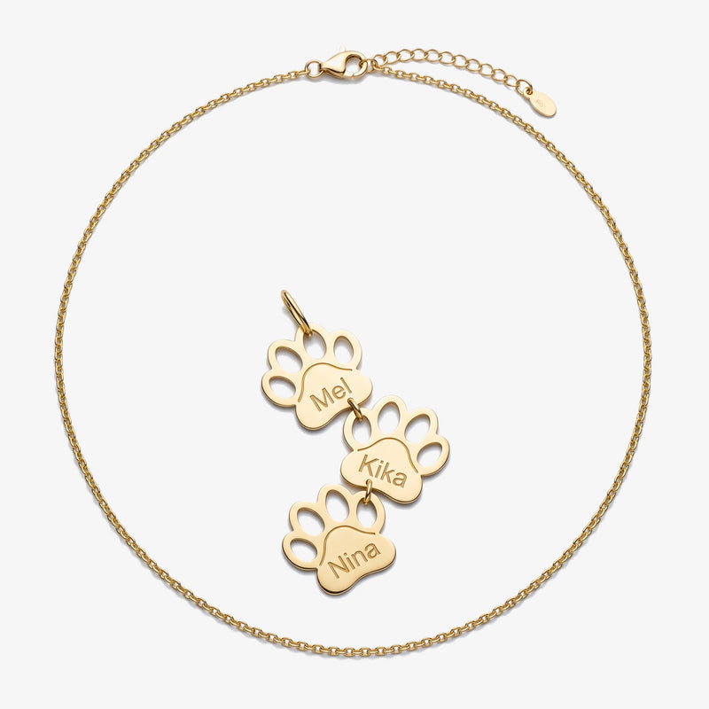 Colar Patinhas com Nome do Animal