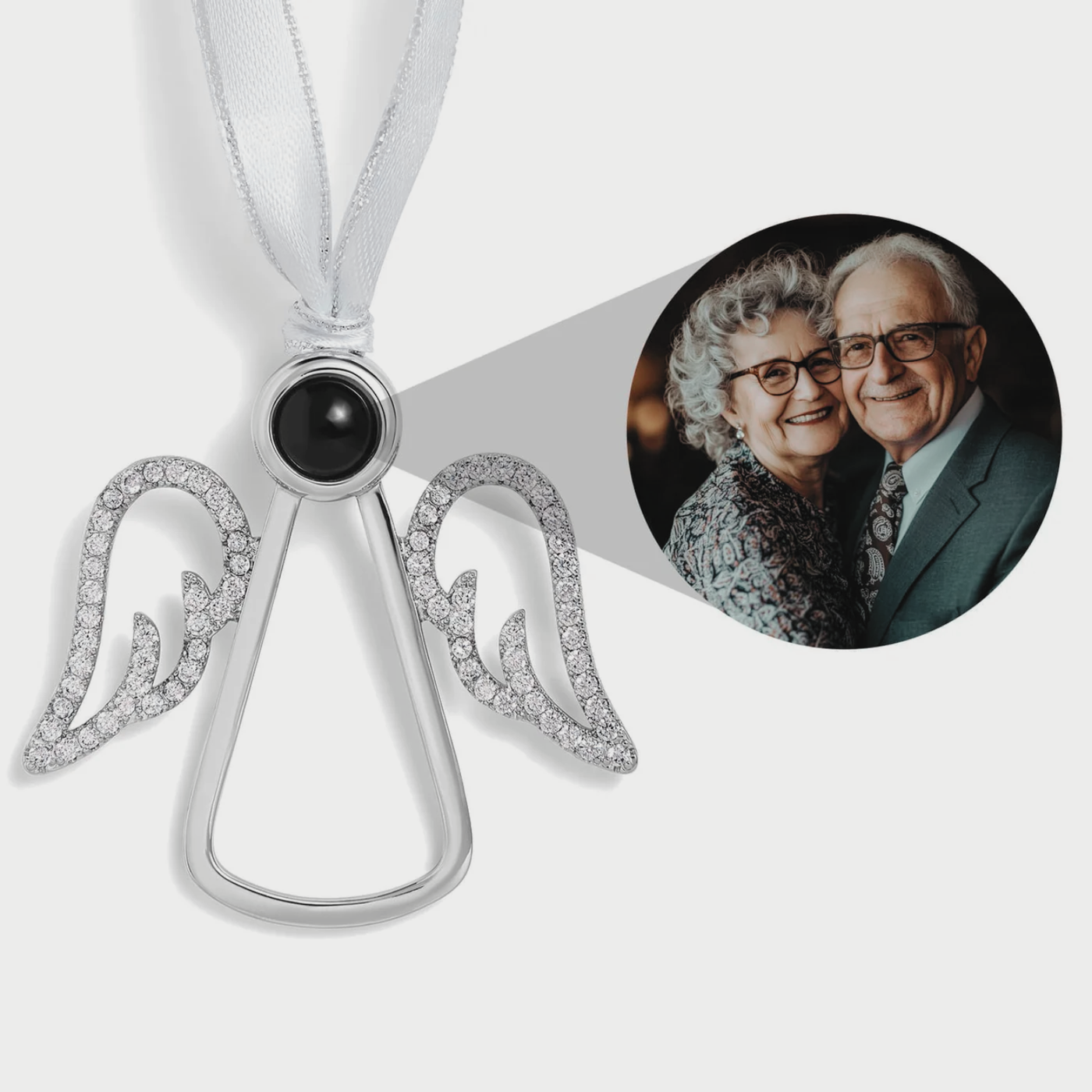 Anjo - Pendente de Natal Personalizado com Foto