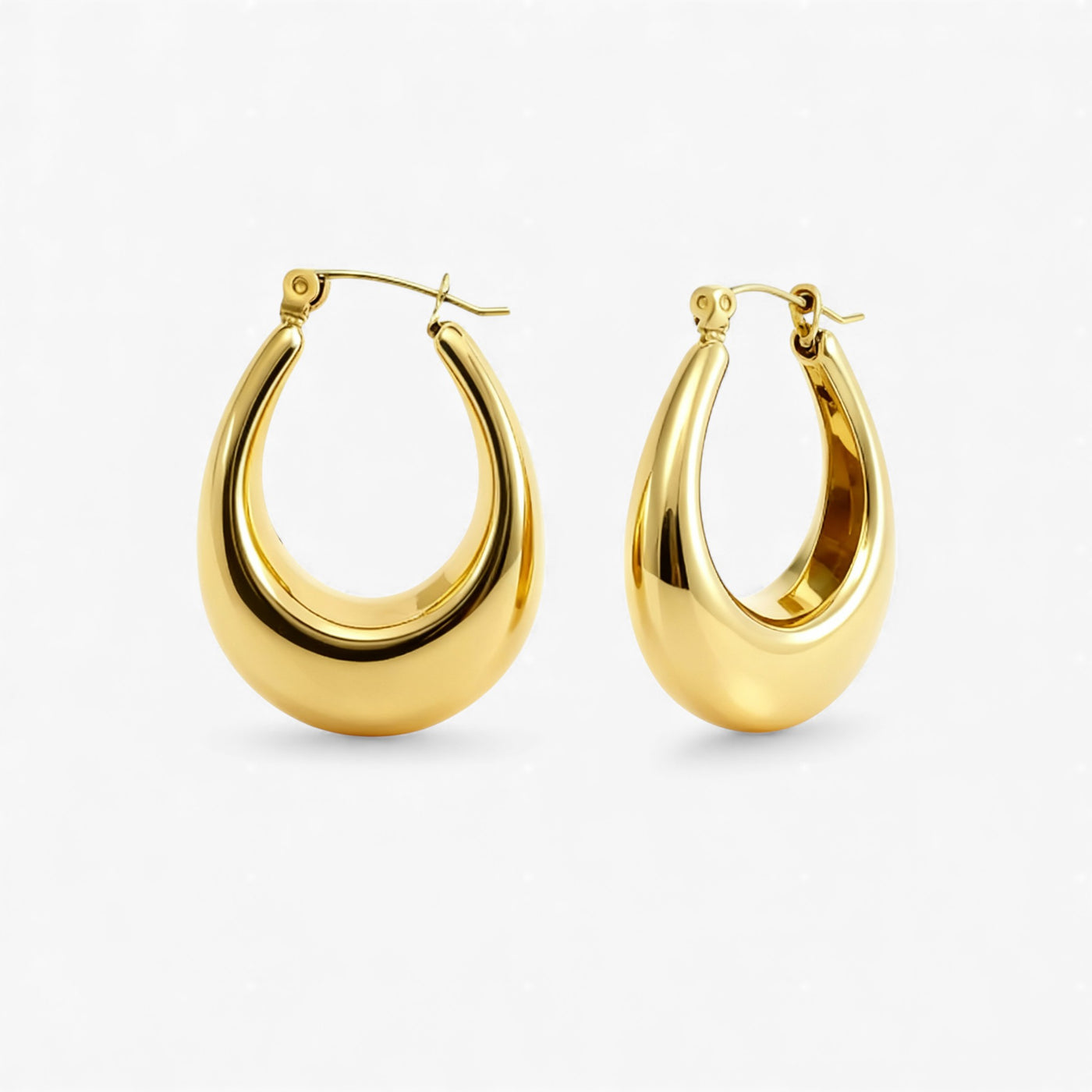 Liqua Earrings – Sculpted Teardrop Hoop