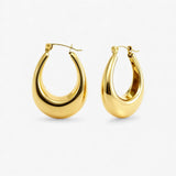 Liqua Earrings – Sculpted Teardrop Hoop