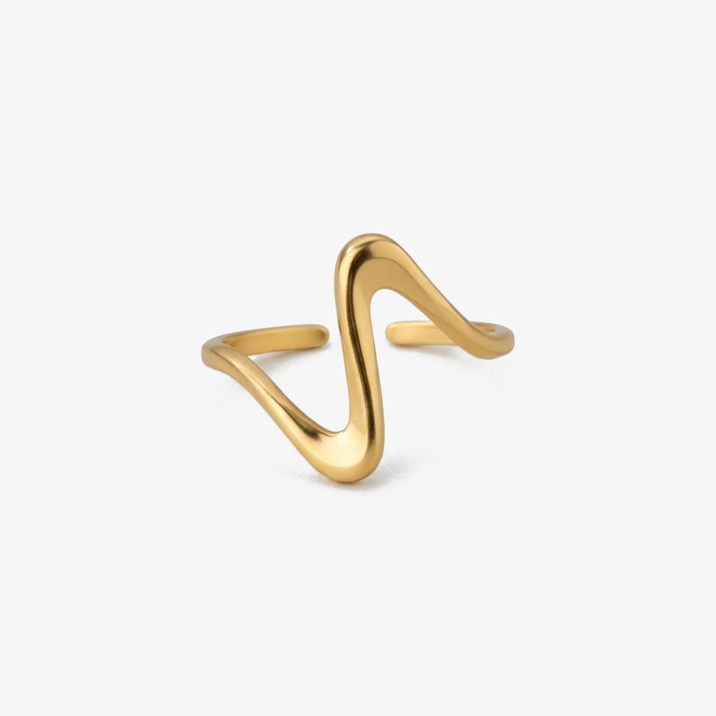 Anel Fluxo do Mar dourado