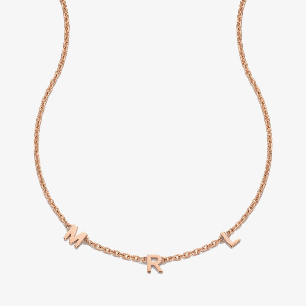 Colar Iniciais na Corrente rosé