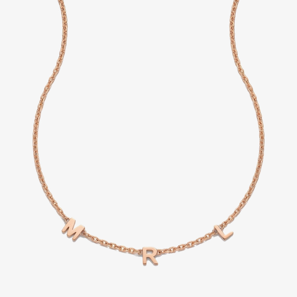 Colar Iniciais na Corrente rosé