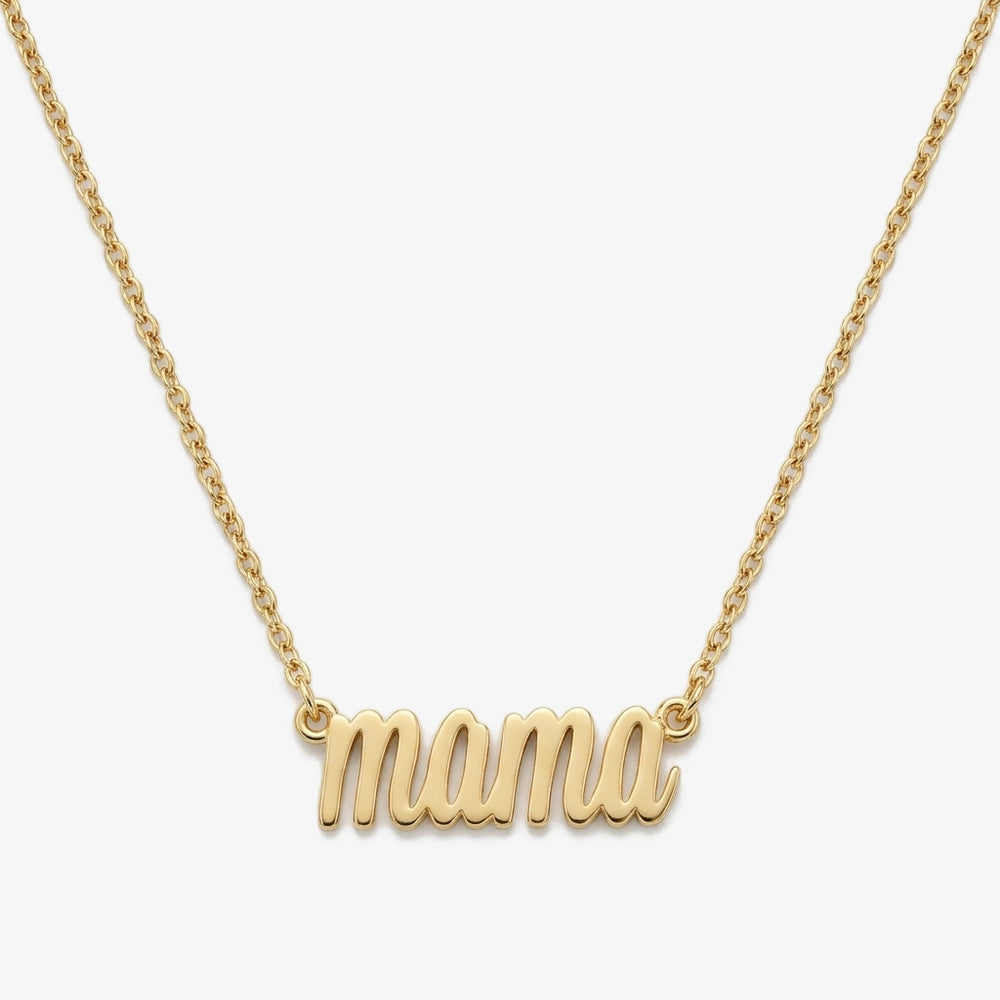 Colar Manuscrito Mama dourado