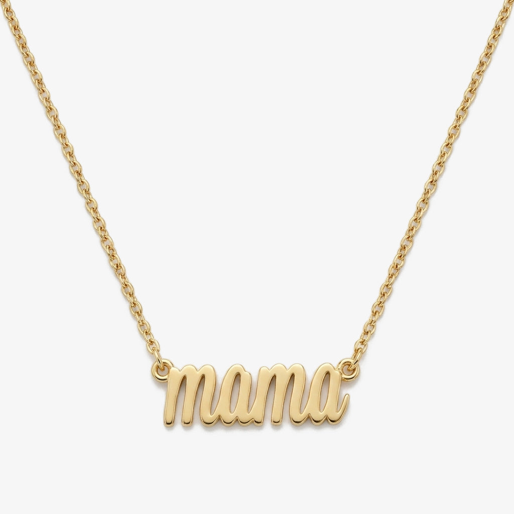 Colar Manuscrito Mama dourado