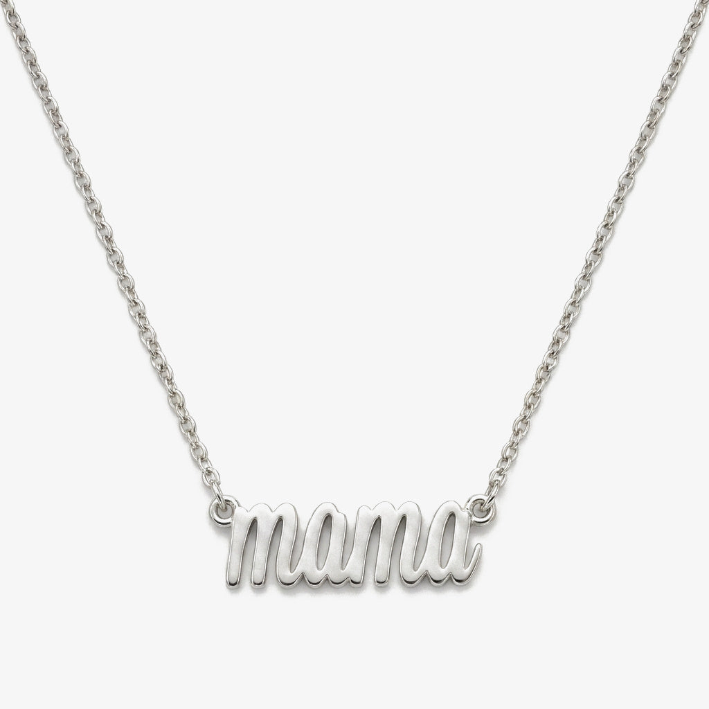Colar Manuscrito Mama prateado