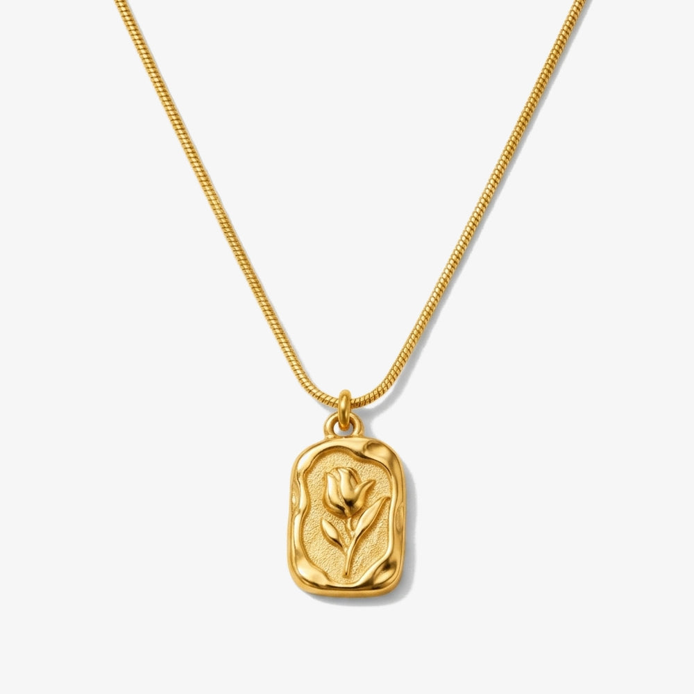 Colar Medalhão da Alma dourado