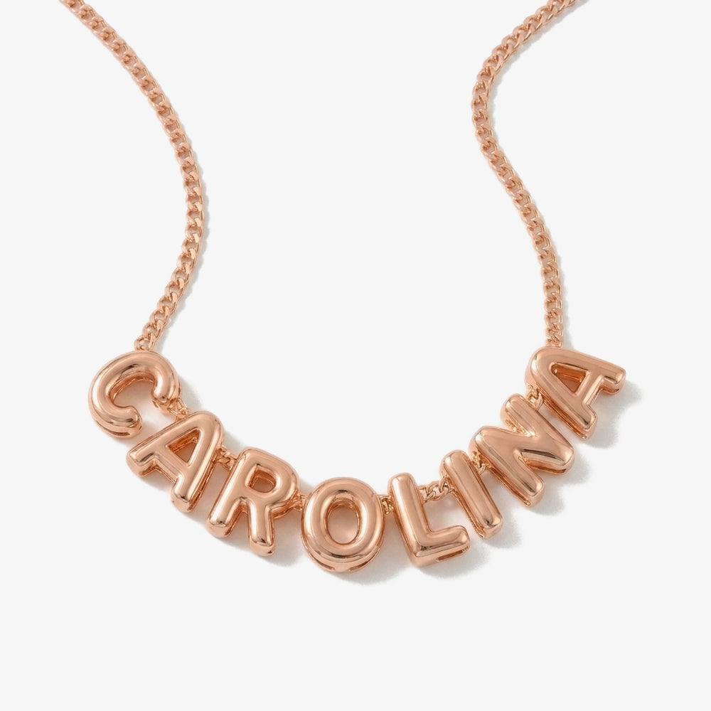 Colar Nome em Relevo rosé