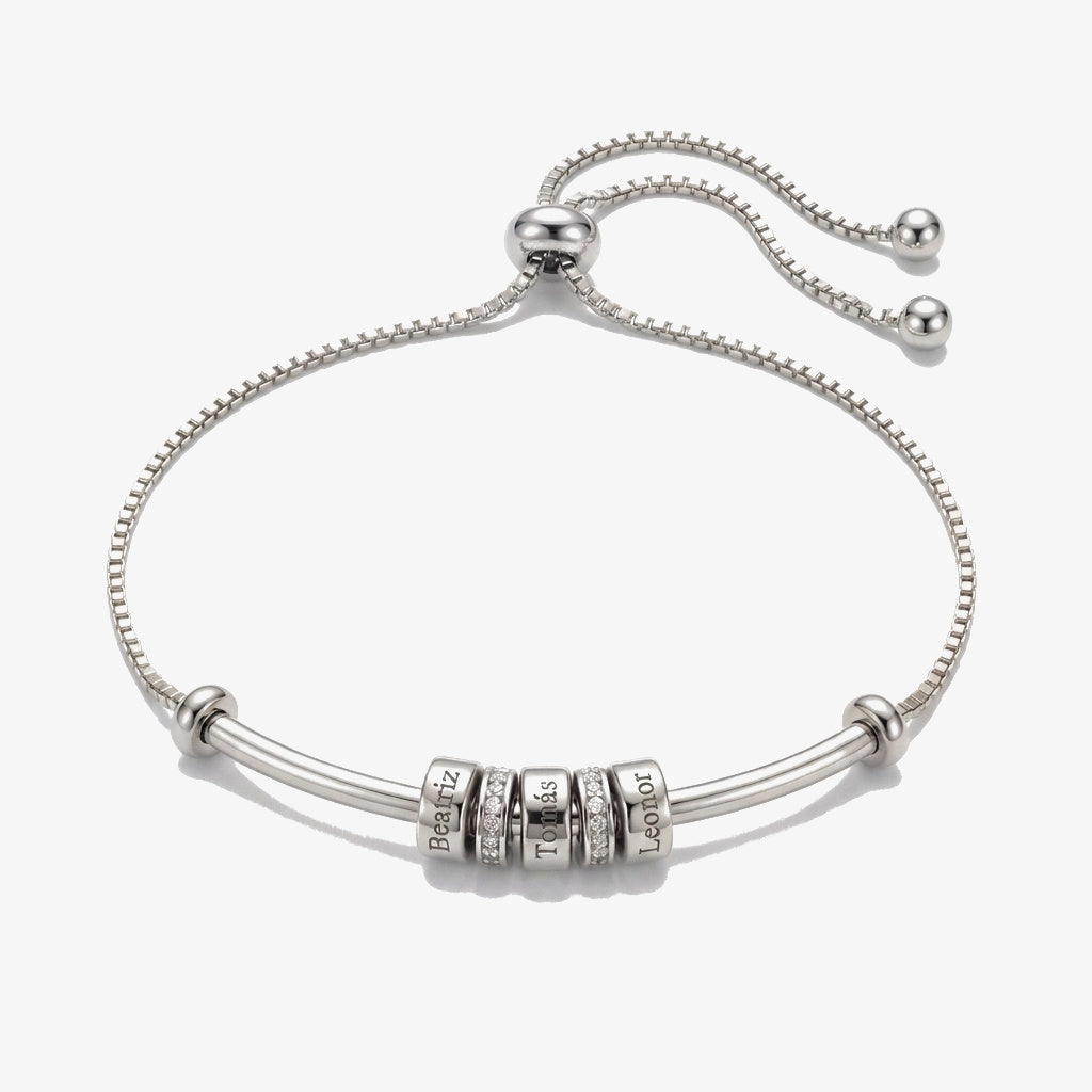 Pulseira Arco com Nomes prateado