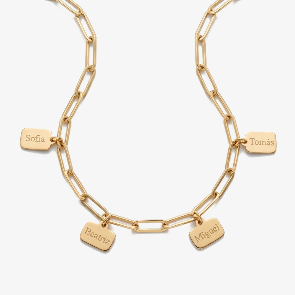 Pulseira Elos com Nomes dourado