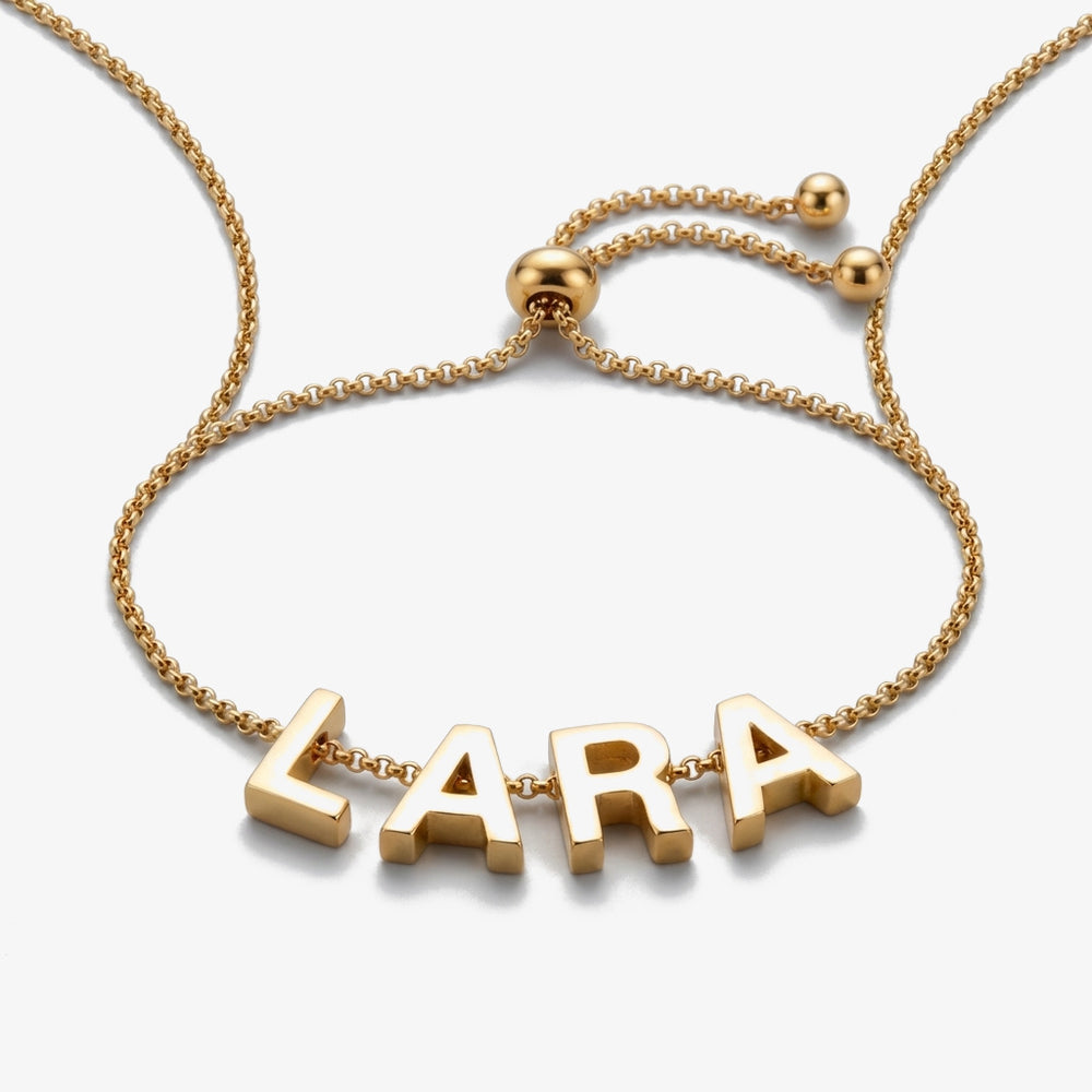 Pulseira Nome Soletrado dourado