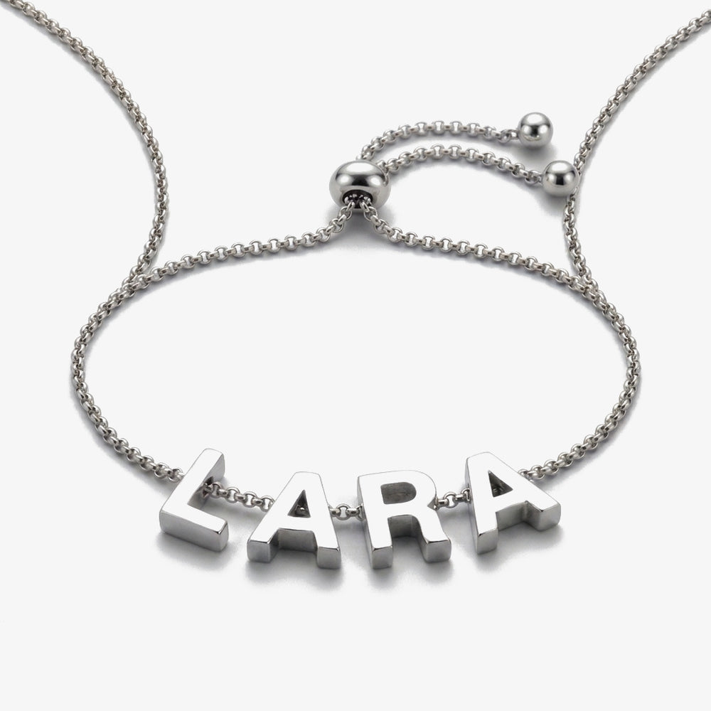 Pulseira Nome Soletrado prateado