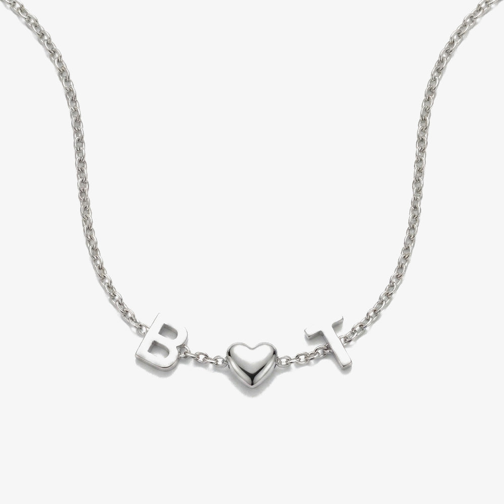 Pulseira Personalizada com Iniciais Laterais prateado