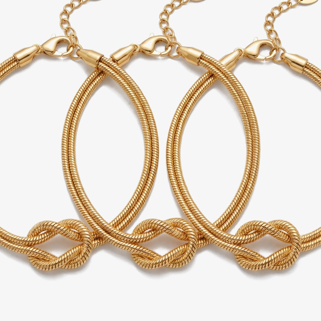 Pulseiras Nó da Amizade dourado