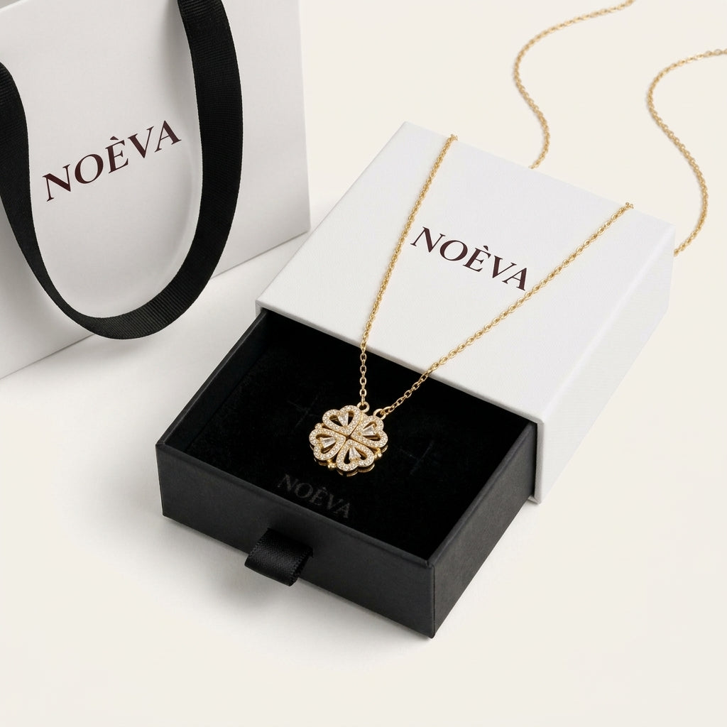 Colar da Sorte no Amor dourado com caixa NOÈVA