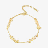 Pulseira Constelação de Nomes em dourado com quatro nomes personalizados