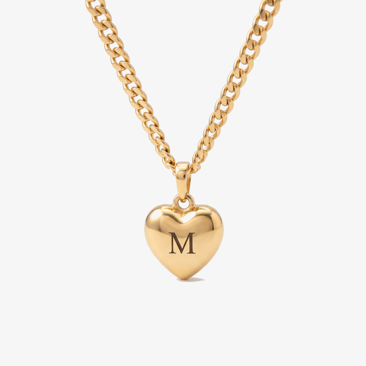 Colar Coração com Inicial dourado