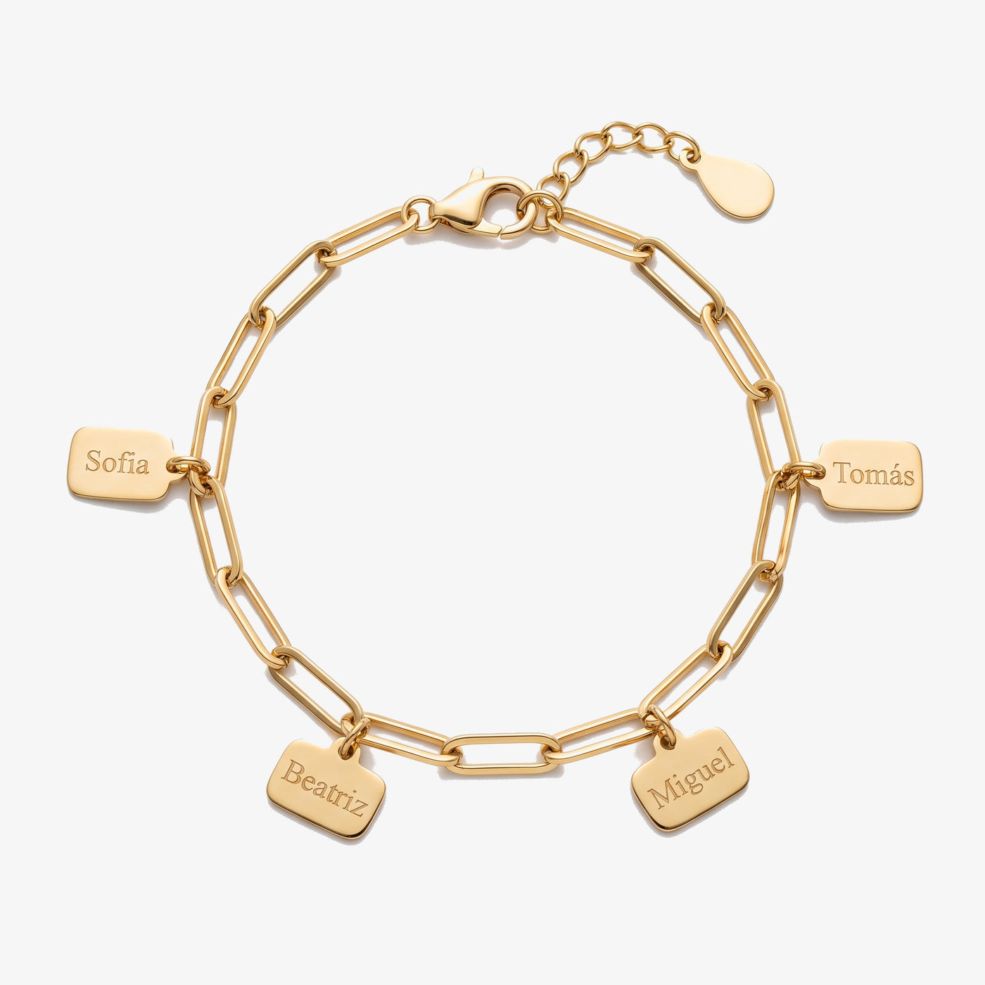 Pulseira Elos com Nomes dourada