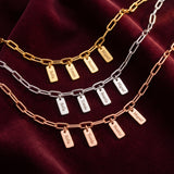 Pulseira de elos em dourado, prateado e rosé