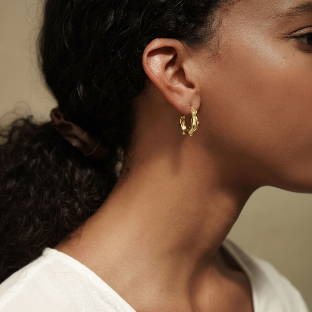 Ignis Earrings – Molten Hoop