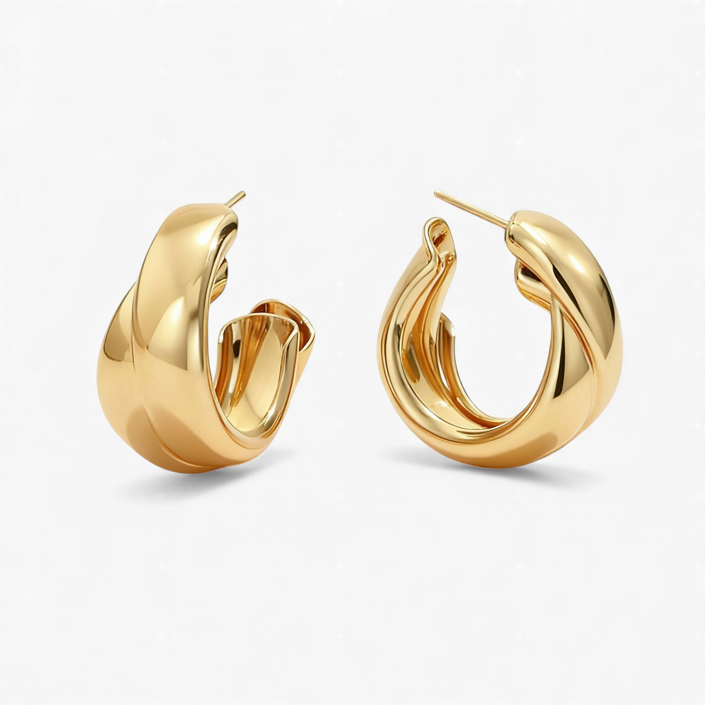 Vortex Earrings – Twisted Hoop