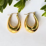 Liqua Earrings – Sculpted Teardrop Hoop