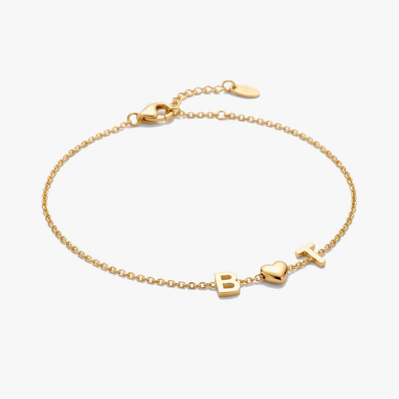 Pulseira Personalizada com Iniciais Laterais