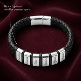 Pulseira Legado com Nomes com seis placas gravadas