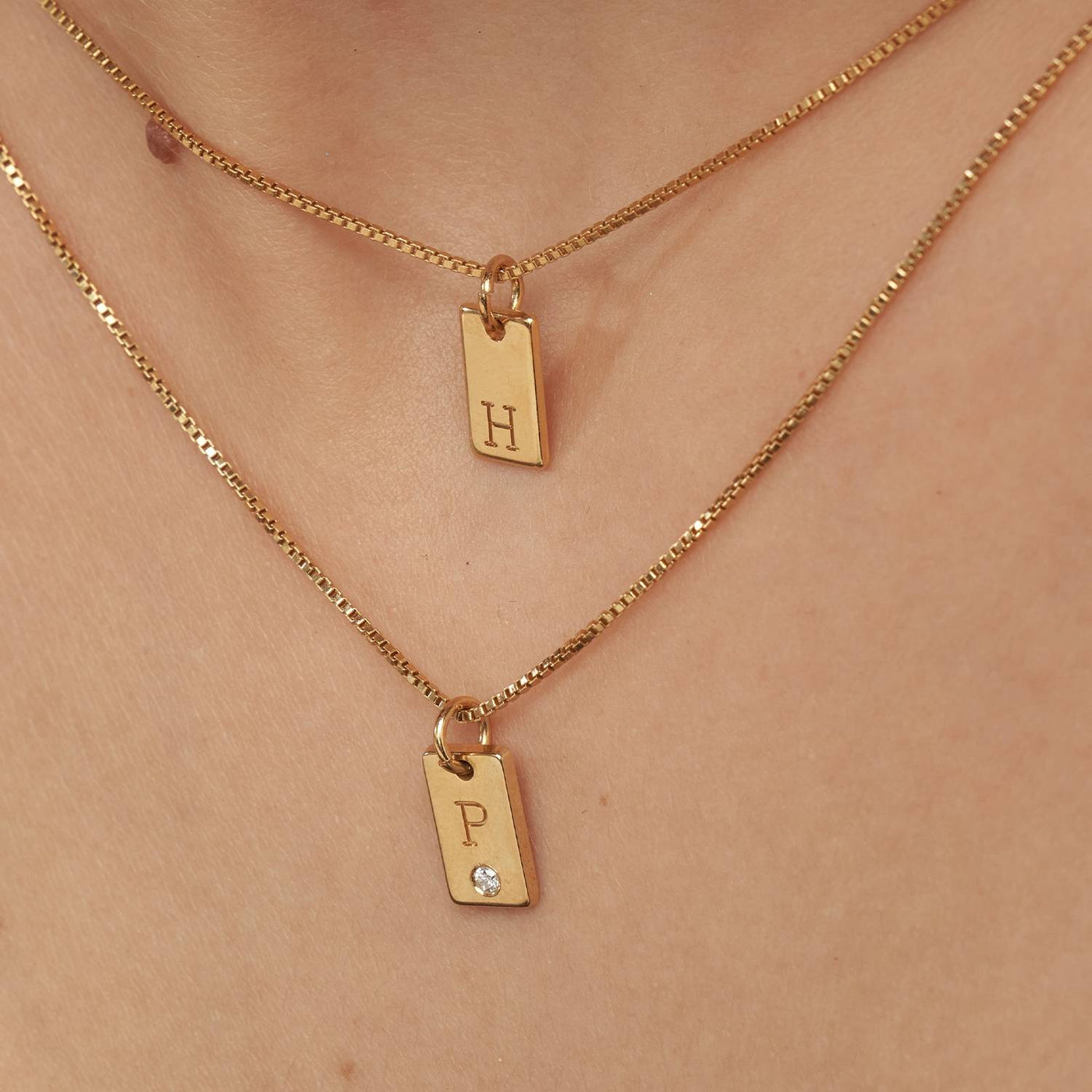 Willow Tag Initial Necklace